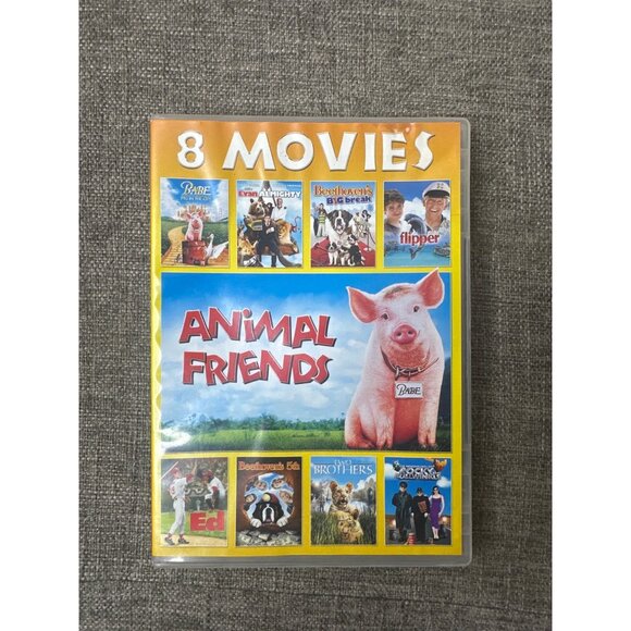8 Movie DVD Collection Animal Friends Features Babe Evan Almighty Flipper & More - Picture 1 of 4